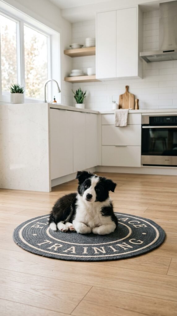 Border collie puppy resting