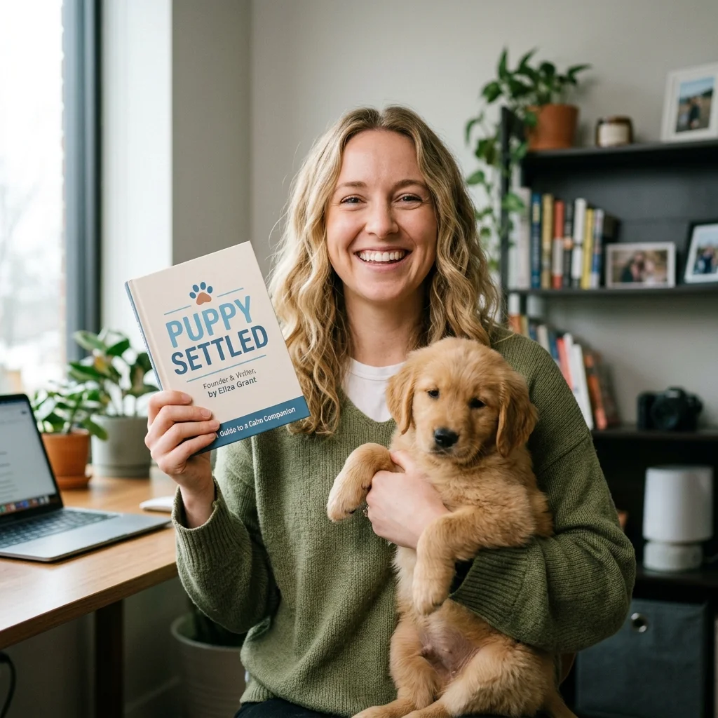 Founder of PuppySettled with a new puppy
